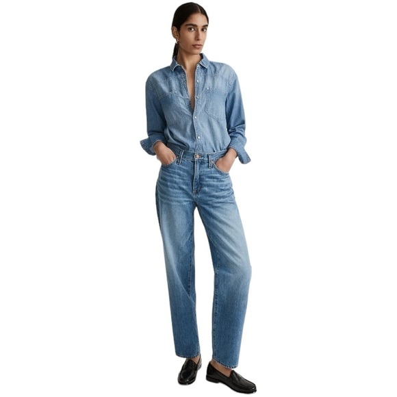 Madewell The Slouchy Boy Jeans in Rosewell Wash 30 - Picture 1 of 9